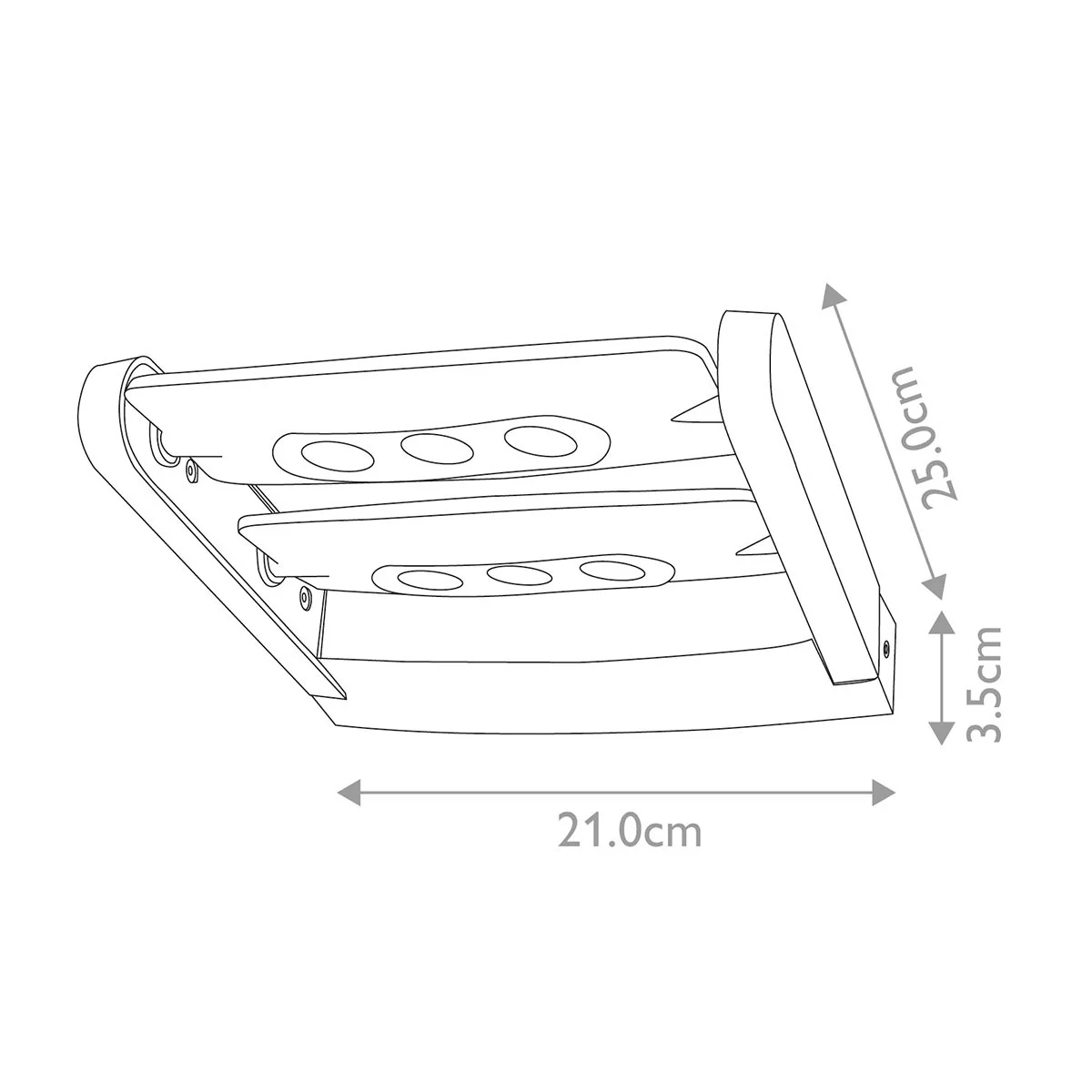 Sigmund 3/6Lt Wall Light - Graphite Integrated LED IP65 - Image 12