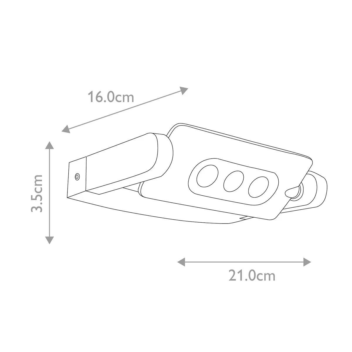 Sigmund 3/6Lt Wall Light - Graphite Integrated LED IP65 - Image 7