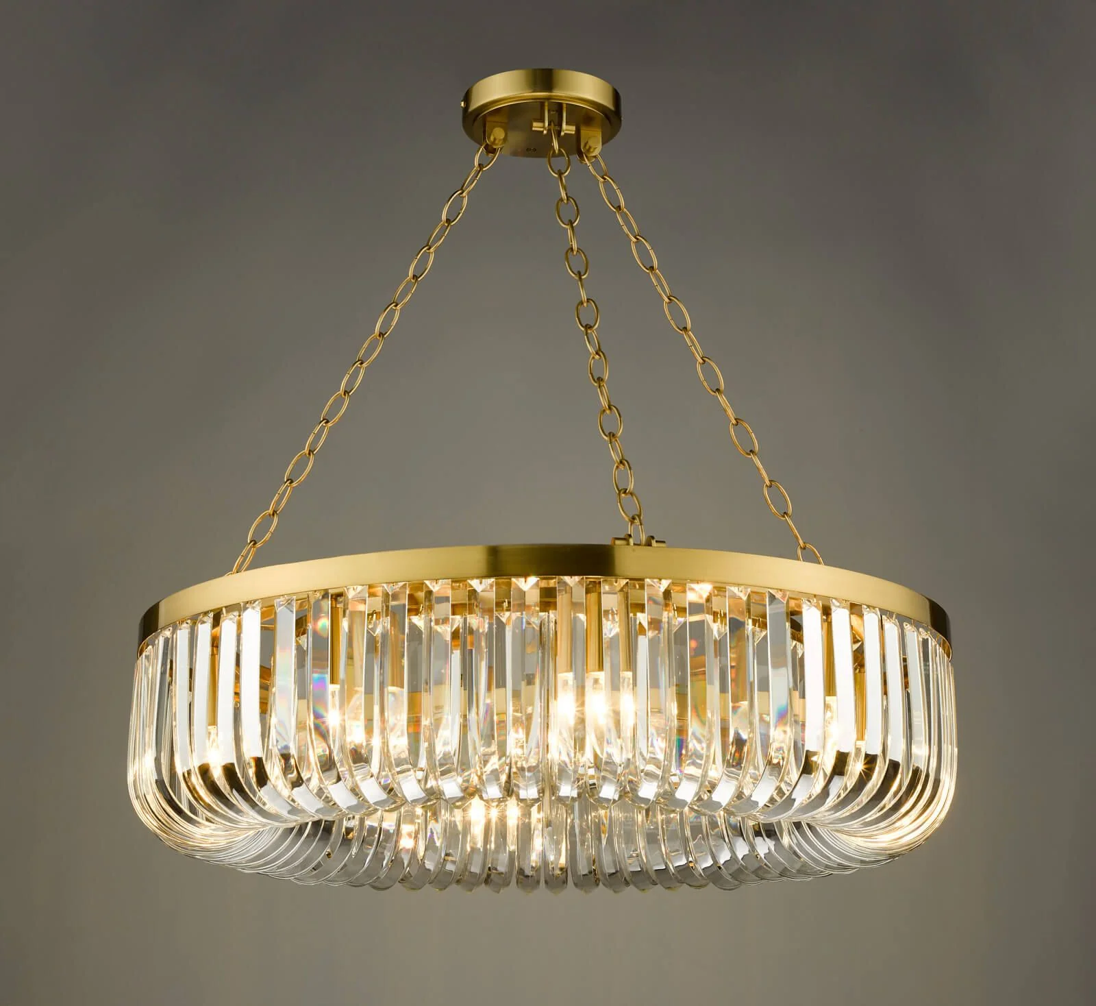 Sigourney 8 Light Pendant Satin Gold and Crystal- Promotional Offer - Image 3