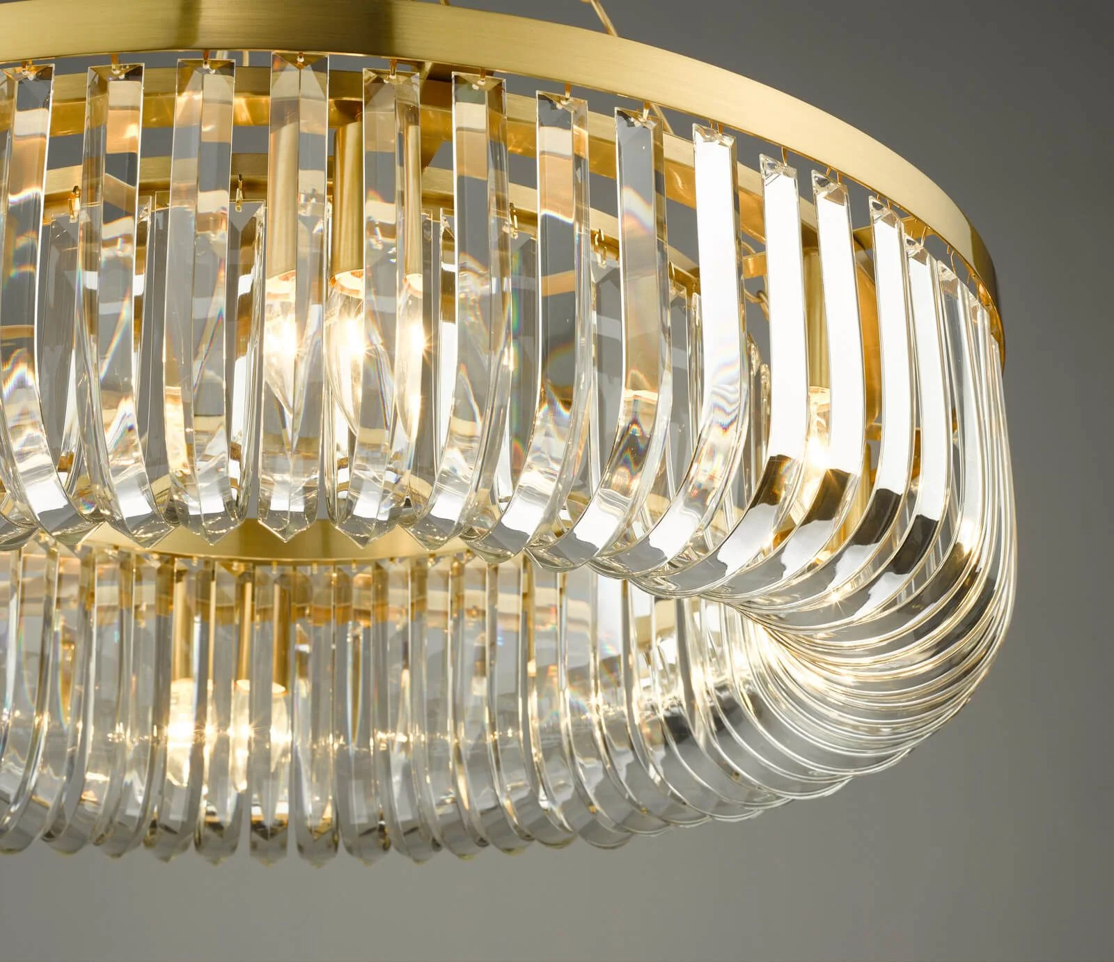 Sigourney 8 Light Pendant Satin Gold and Crystal- Promotional Offer - Image 5