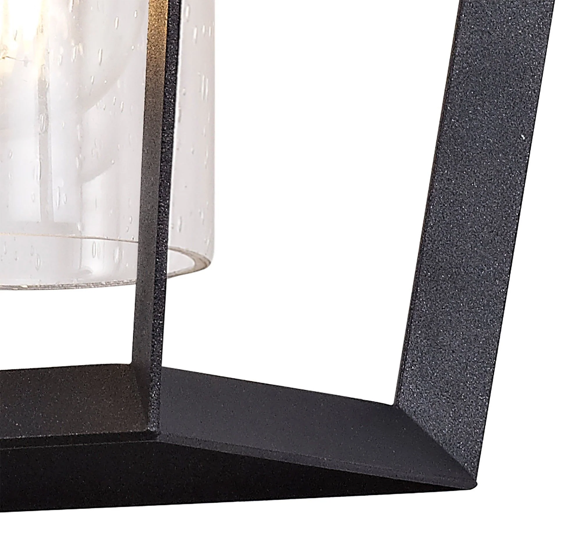 Silva Down Wall Lamp, 1 x E27, IP54, Anthracite/Clear Rain Drop Effect Glass, 2yrs Warranty - Image 2