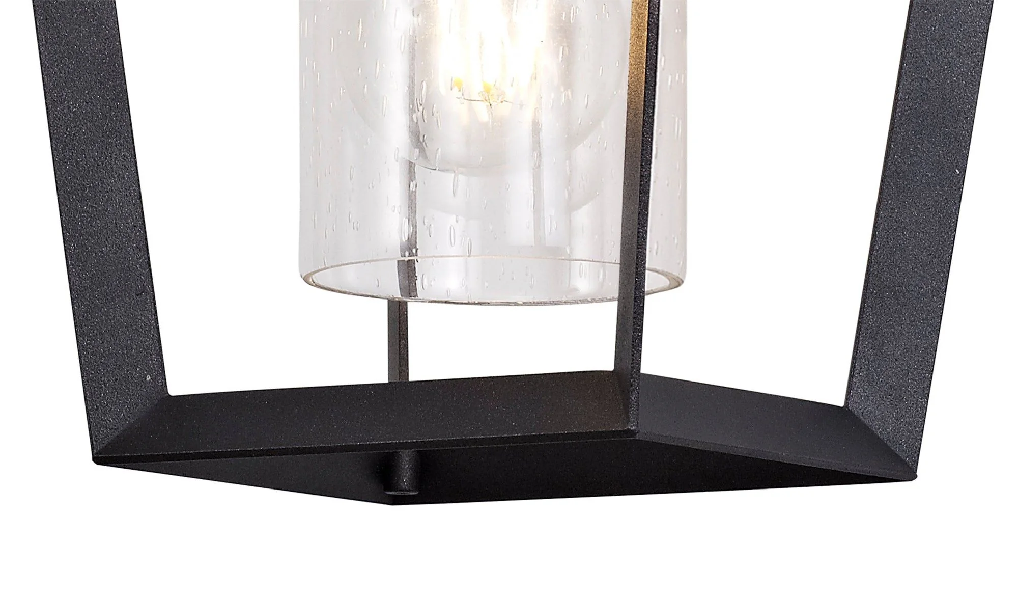 Silva Down Wall Lamp, 1 x E27, IP54, Anthracite/Clear Rain Drop Effect Glass, 2yrs Warranty - Image 3