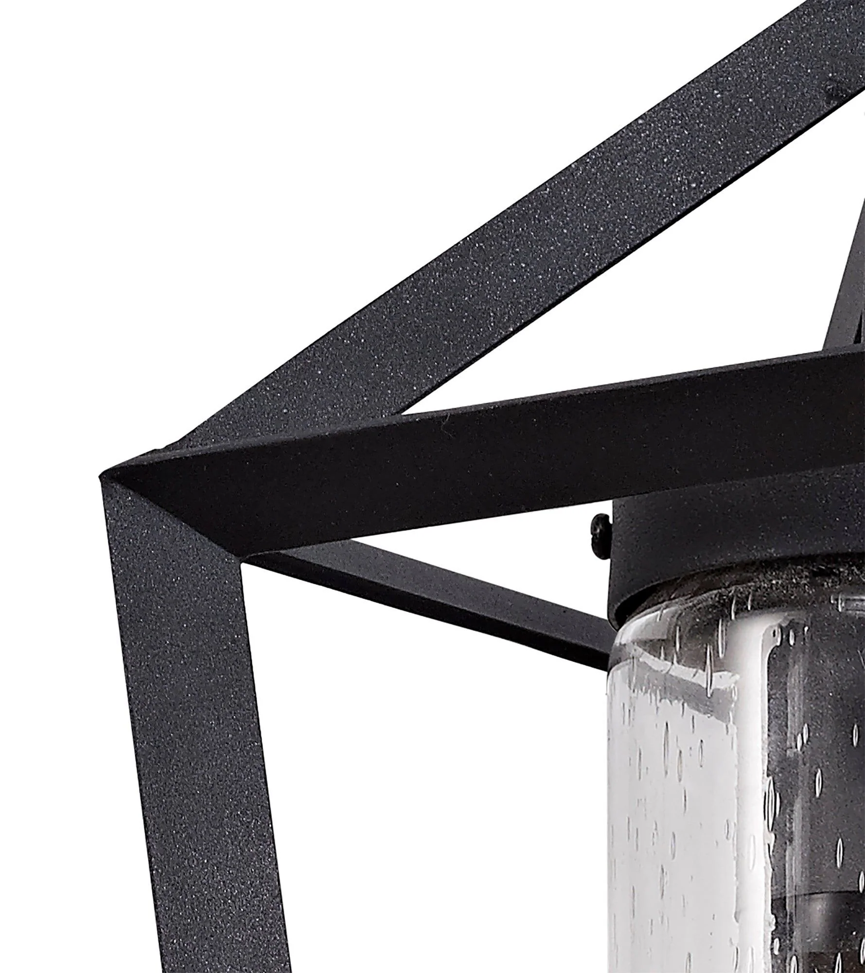 Silva Down Wall Lamp, 1 x E27, IP54, Anthracite/Clear Rain Drop Effect Glass, 2yrs Warranty - Image 5