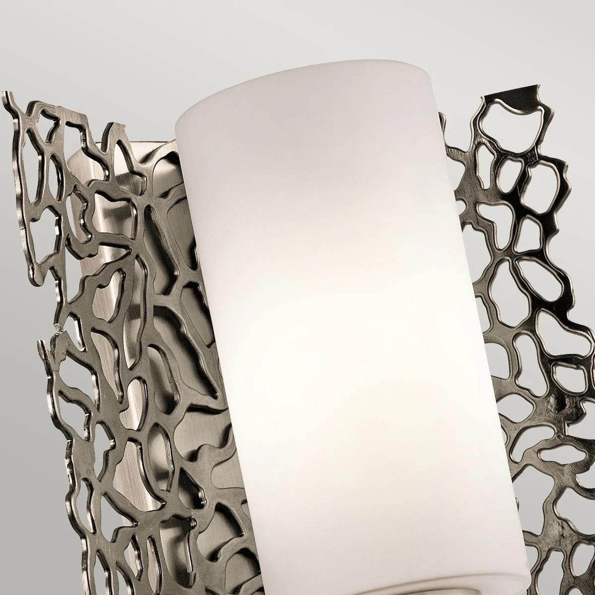 Silver Coral 1L Wall Light - Classic Pewter Finish - Image 2
