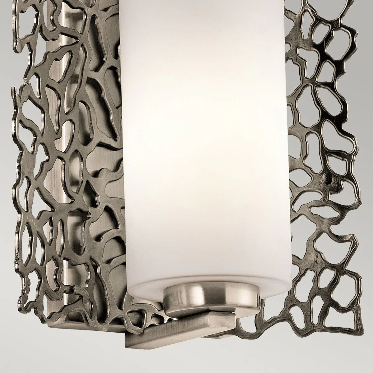 Silver Coral 1L Wall Light - Classic Pewter Finish - Image 3
