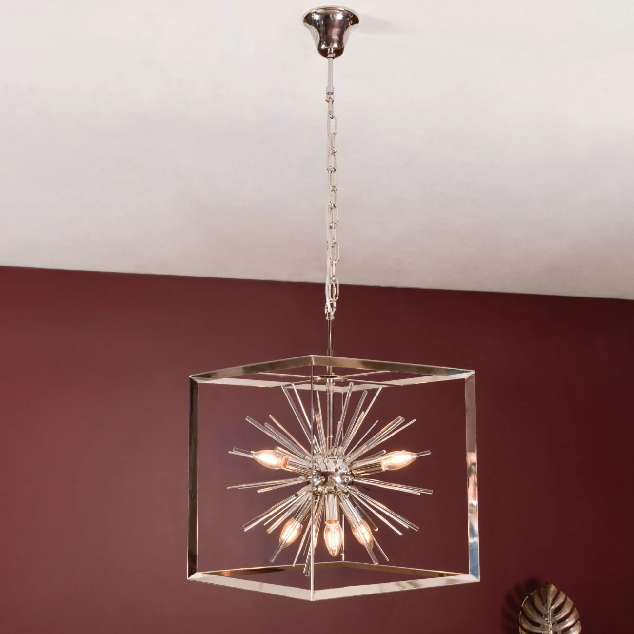 Silver Starburst Hanging Light - Small/Large - Image 4