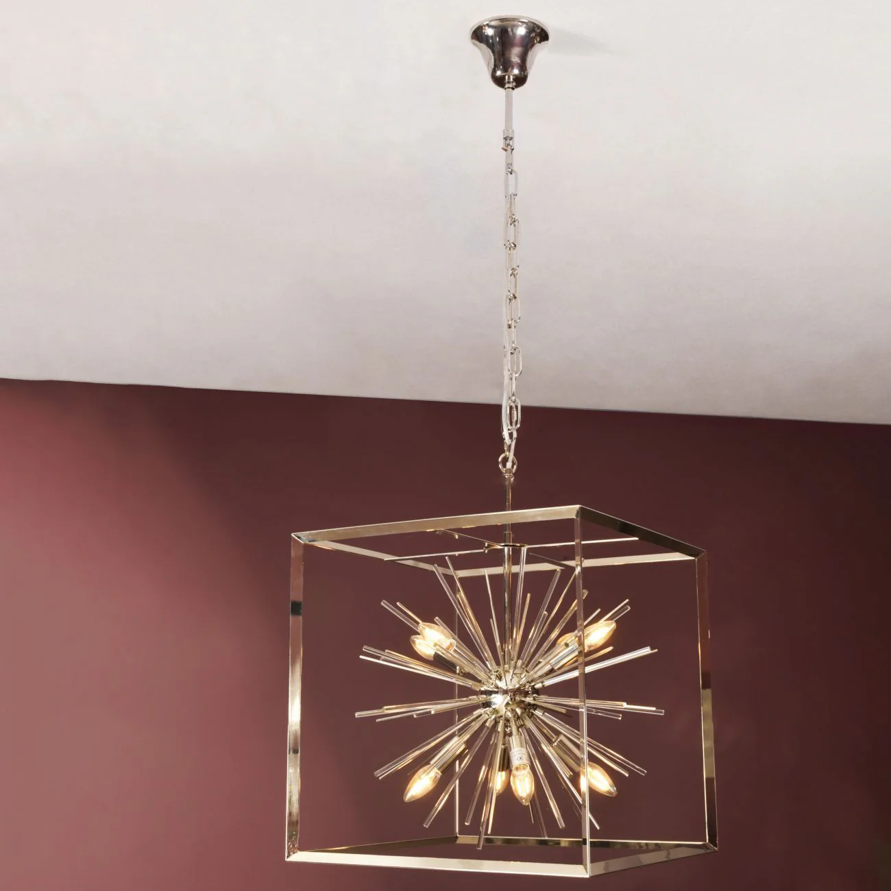 Silver Starburst Hanging Light - Small/Large - Image 8