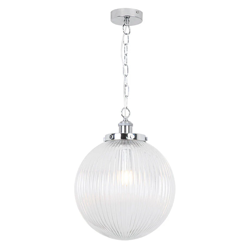 Silvia Ribbed/Textured Glass 1Lt Pendant - Various Styles & Sizes - Image 5