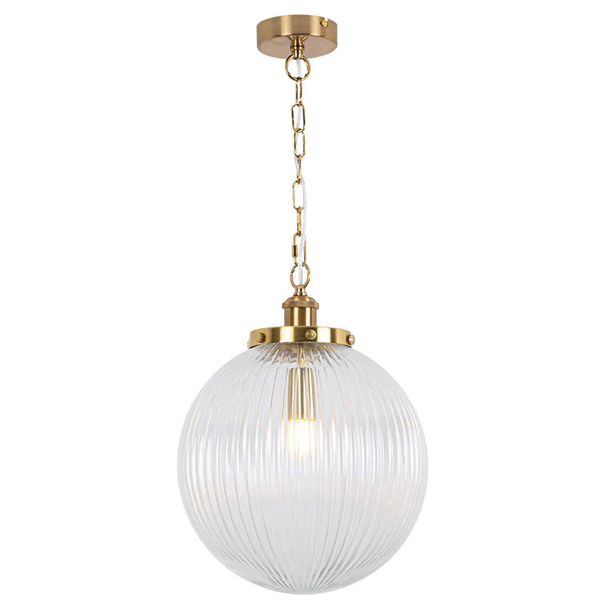 Silvia Ribbed/Textured Glass 1Lt Pendant - Various Styles & Sizes - Image 6