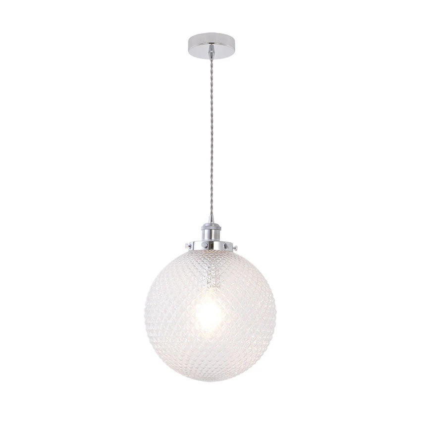 Silvia Ribbed/Textured Glass 1Lt Pendant - Various Styles & Sizes - Image 7