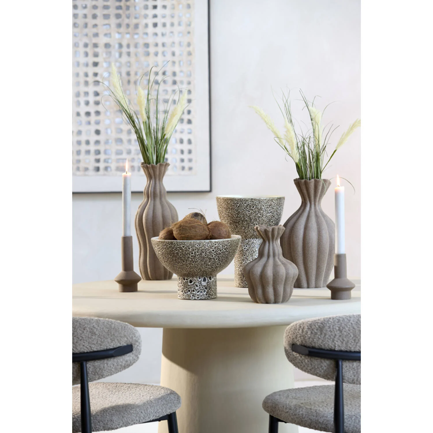 Silvio Vase - Matt Brown Ceramic - Image 3