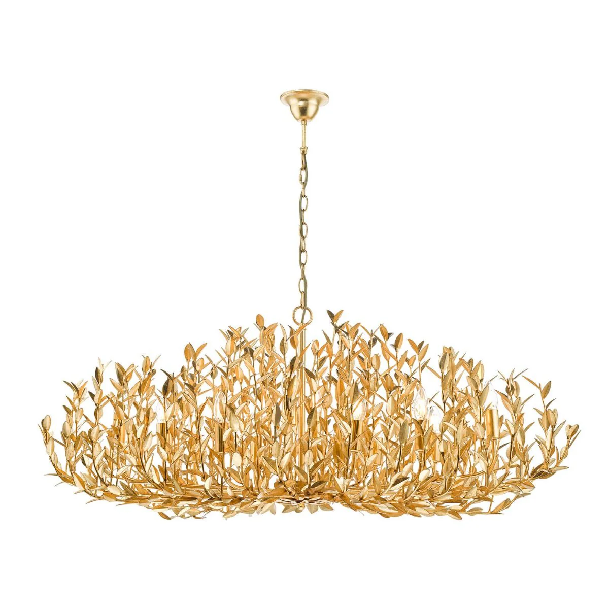 Silvius 9/12 Light Oval Pendant Gold Leaf - Image 2
