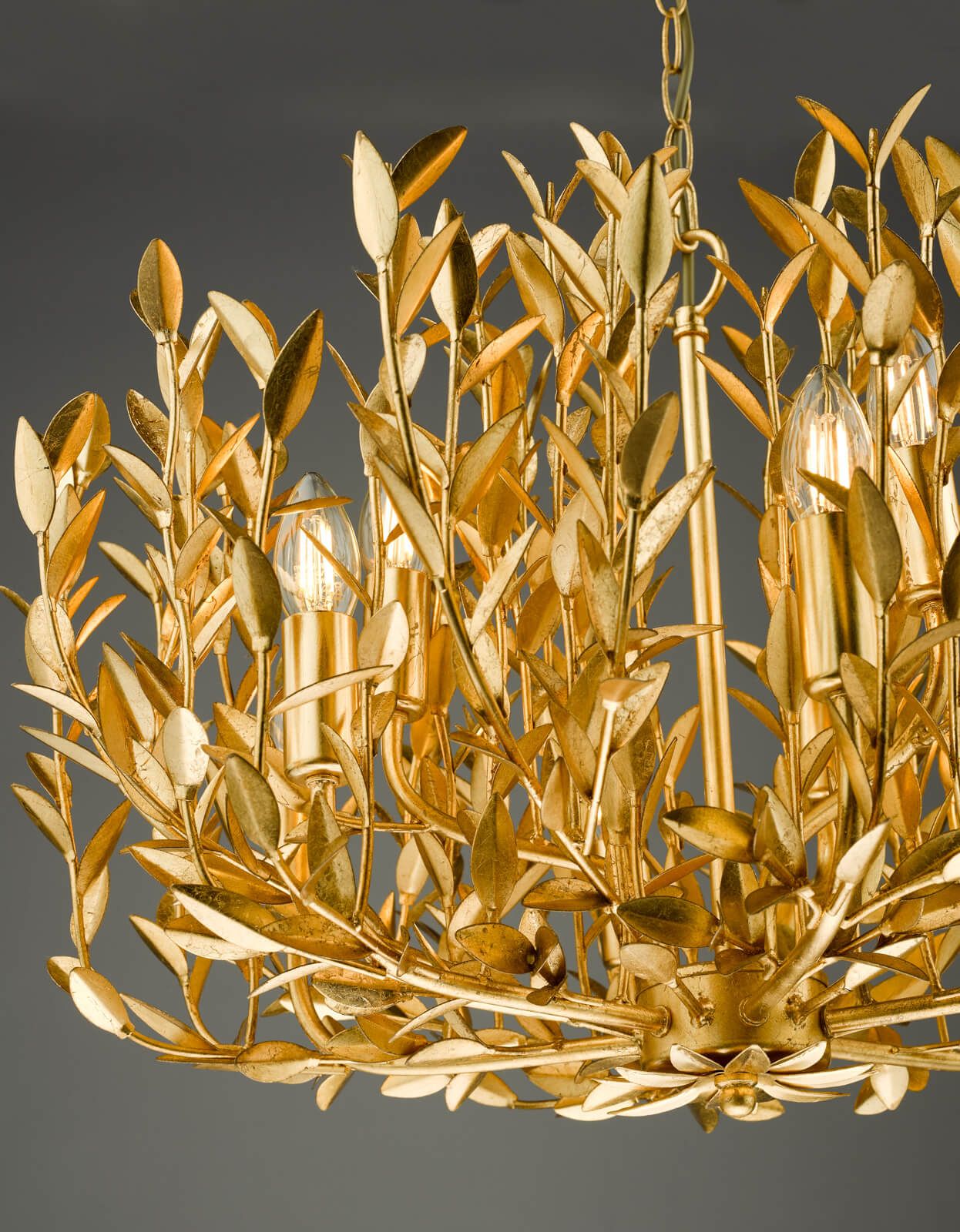 Silvius 9/12 Light Oval Pendant Gold Leaf - Image 3