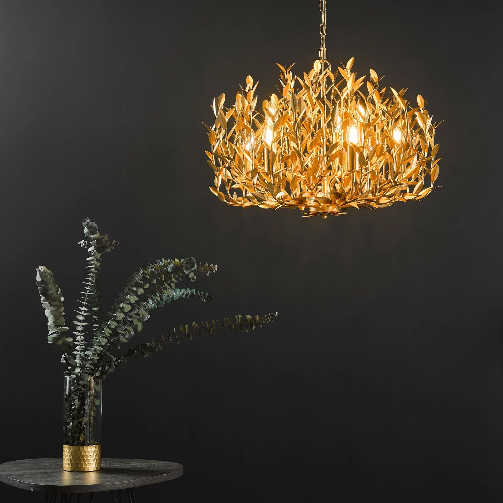 Silvius 9/12 Light Oval Pendant Gold Leaf - Image 5