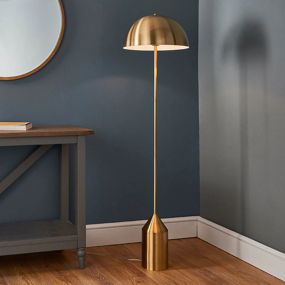 Sinatra Floor Lamp - Brass Finish E27 - Image 2