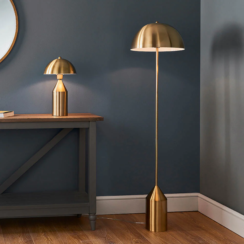 Sinatra Floor Lamp - Brass Finish E27 - Image 3