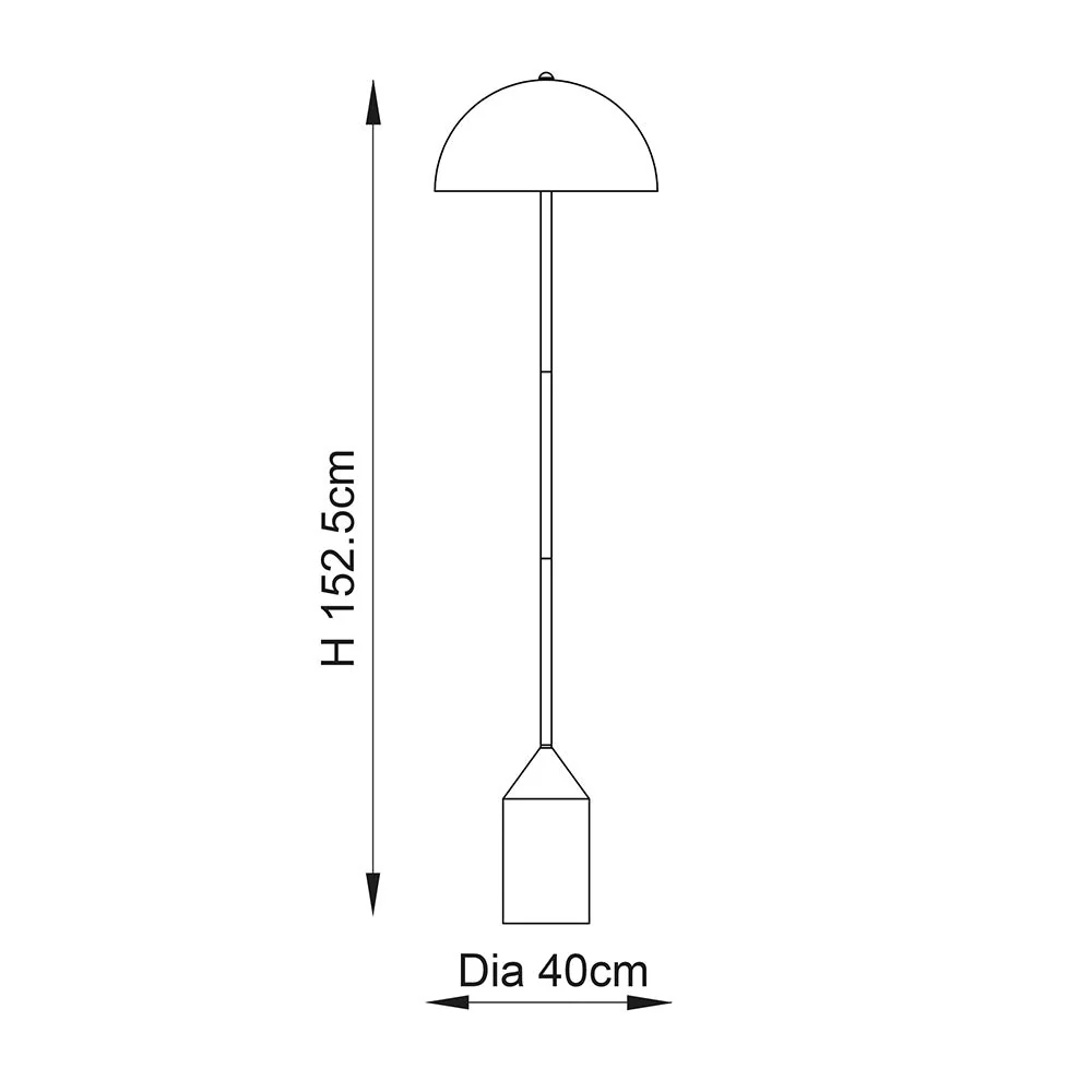 Sinatra Floor Lamp - Brass Finish E27 - Image 9
