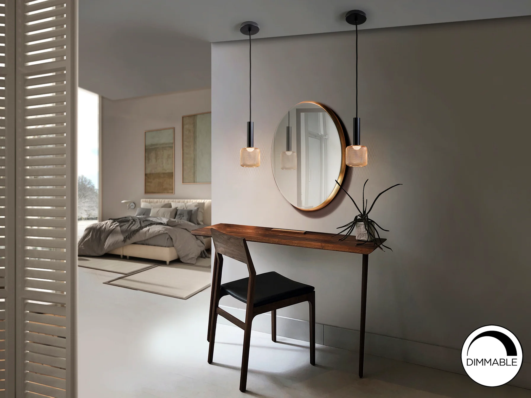 Sincro Single Pendant-  Black/Gold Finish - Image 6