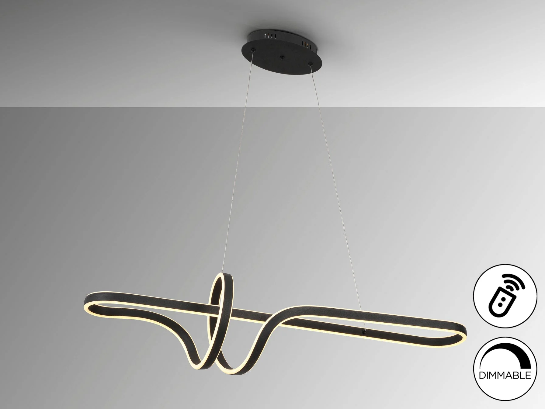 Sinphony LED Linear Pendant - Matt Black - Image 2