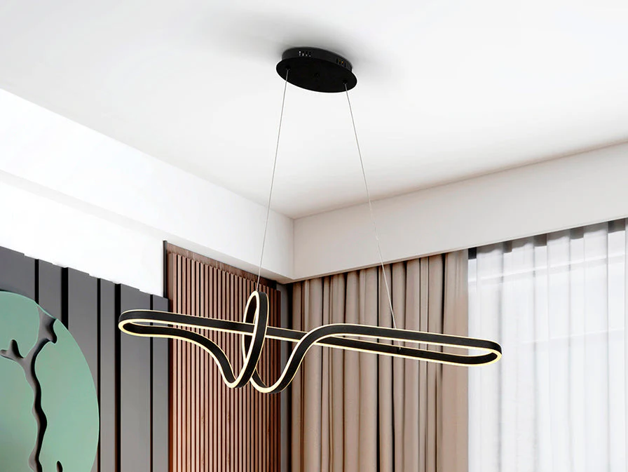 Sinphony LED Linear Pendant - Matt Black - Image 3