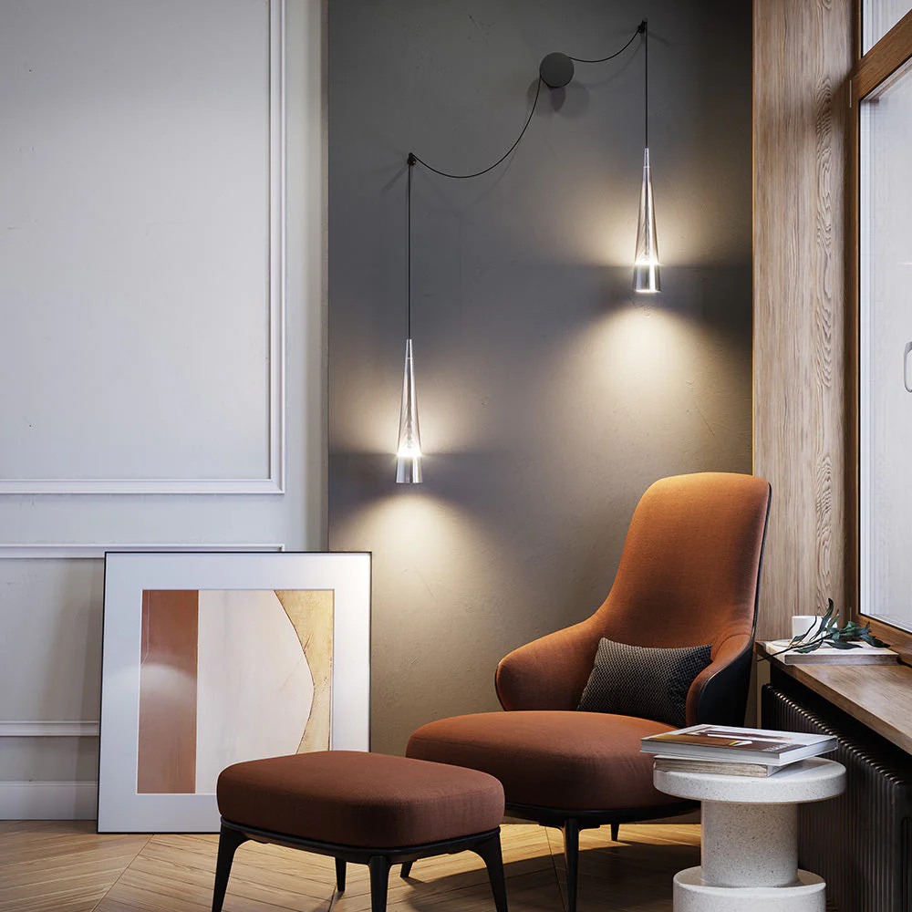 Sintesi Indoor LED Wall Light  - Chrome Finish - Image 2