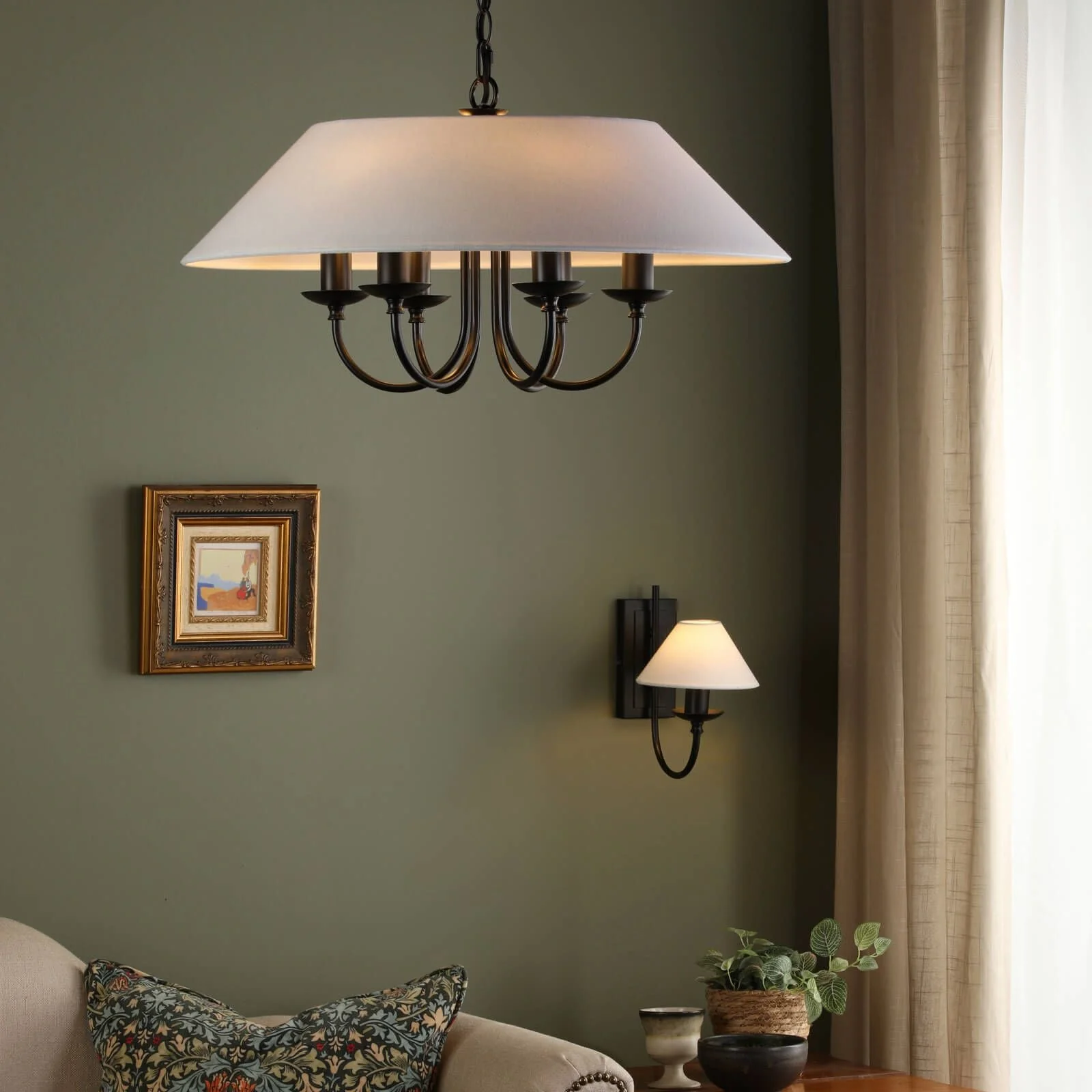 Sivan 3/6 Light Pendant Matt Black With Shade - Image 14