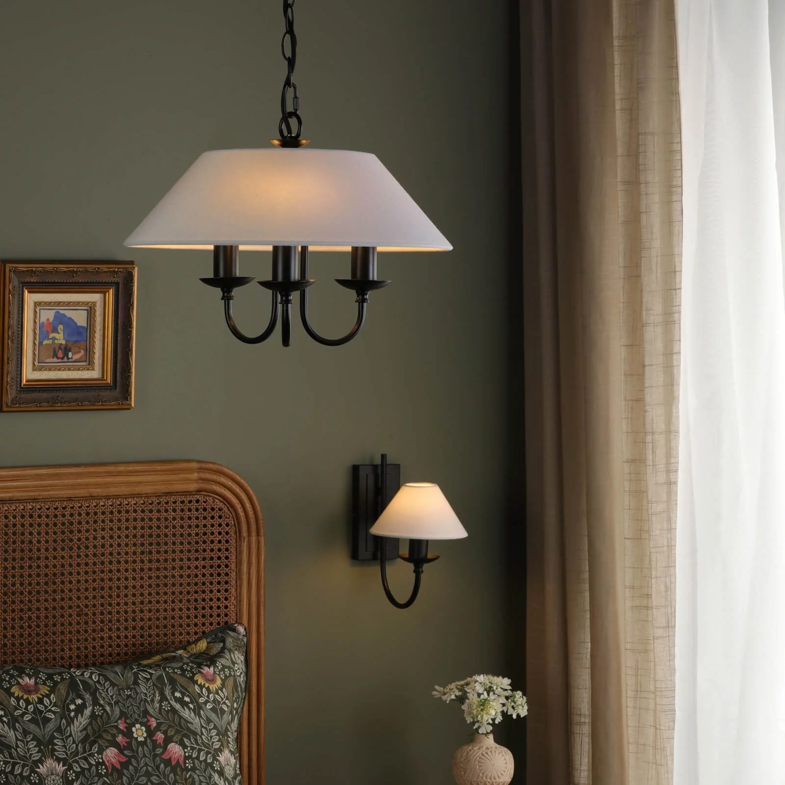 Sivan 3/6 Light Pendant Matt Black With Shade - Image 4