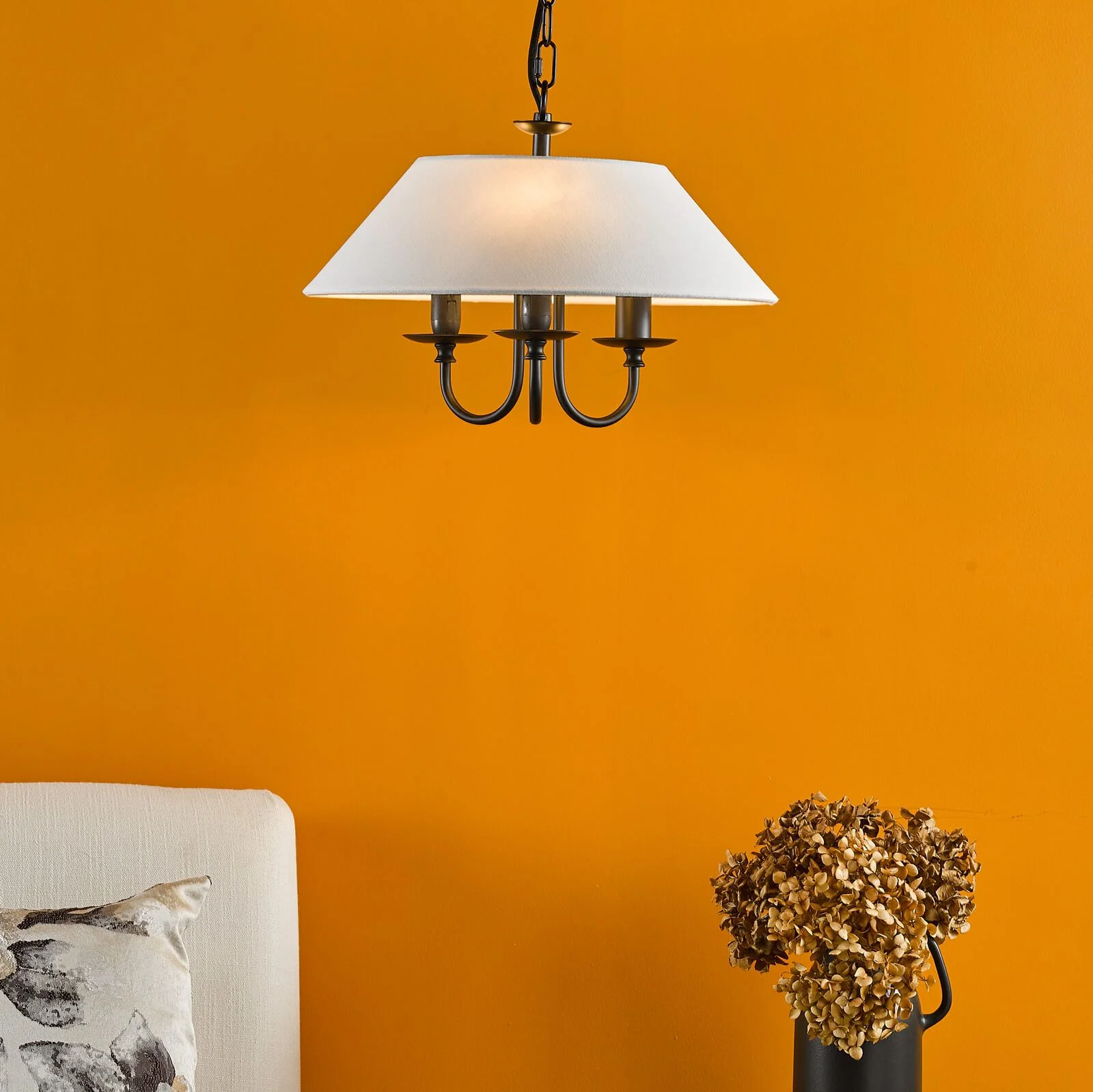 Sivan 3/6 Light Pendant Matt Black With Shade - Image 8
