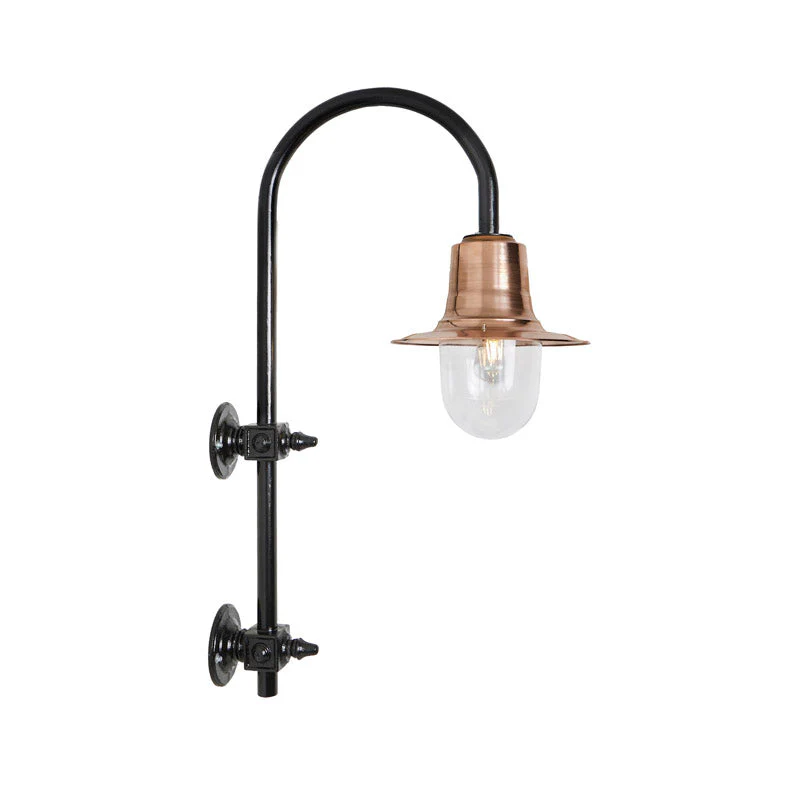 Skipton 1Lt Outdoor Wall Light - Cast Iron/Copper - Image 4
