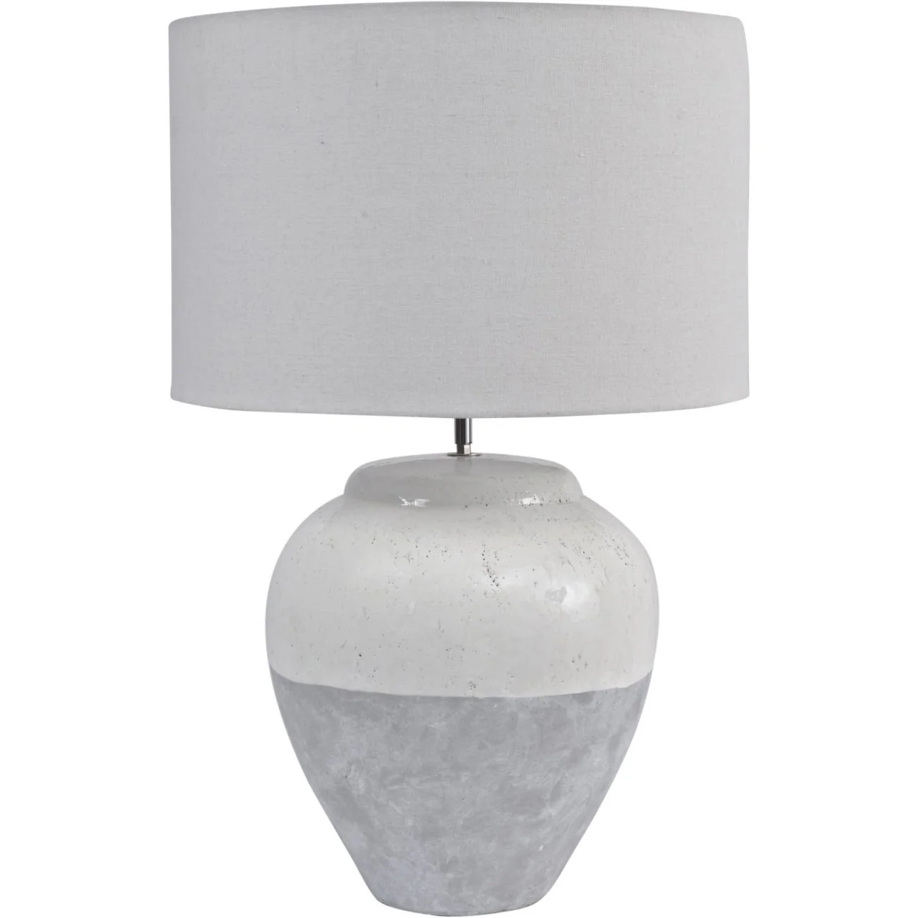Skyline Small/Medium/Large Porcelain Table Lamp & Shade - Grey Finish - Image 5