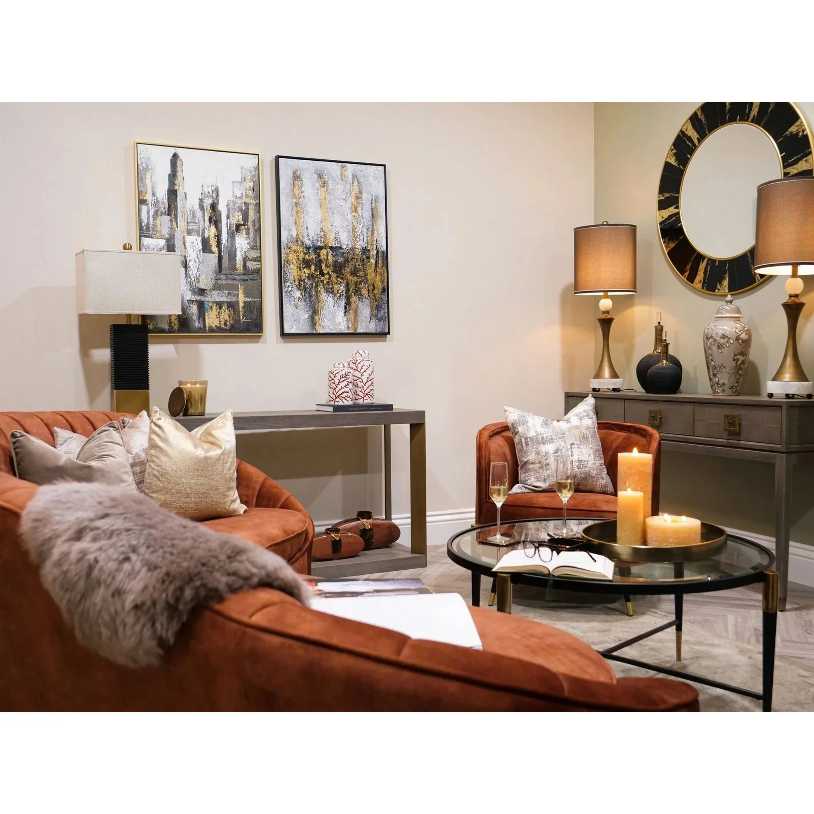 Skyline Wall Art - Gold Finish Frame - Image 3