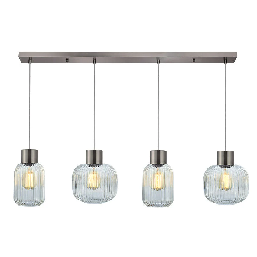 Skytech Kitchen Light - Black & Ribbed Opal Glass Finish - Image 6