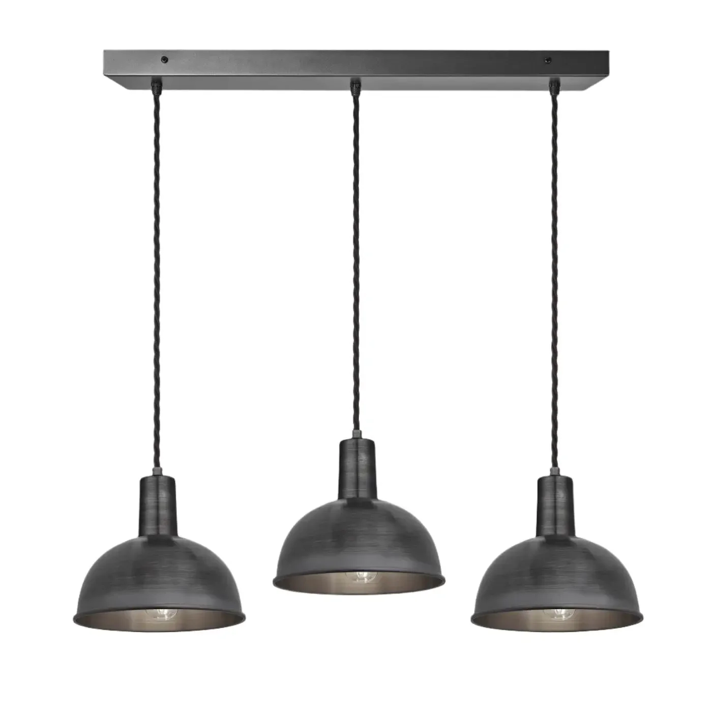 Sleek Dome 3 Wire Cluster Lights - Brass/Pewter - Image 2