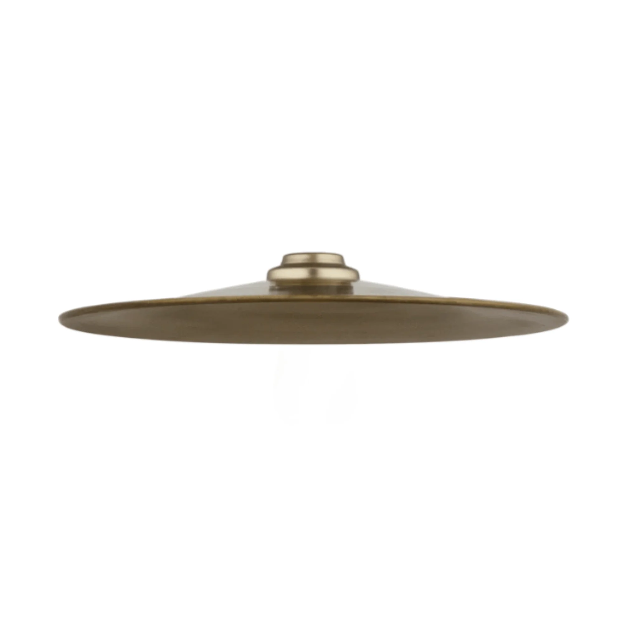 Sleek Flat Pendant - 15 Inch - Brass/Pewter - Image 4