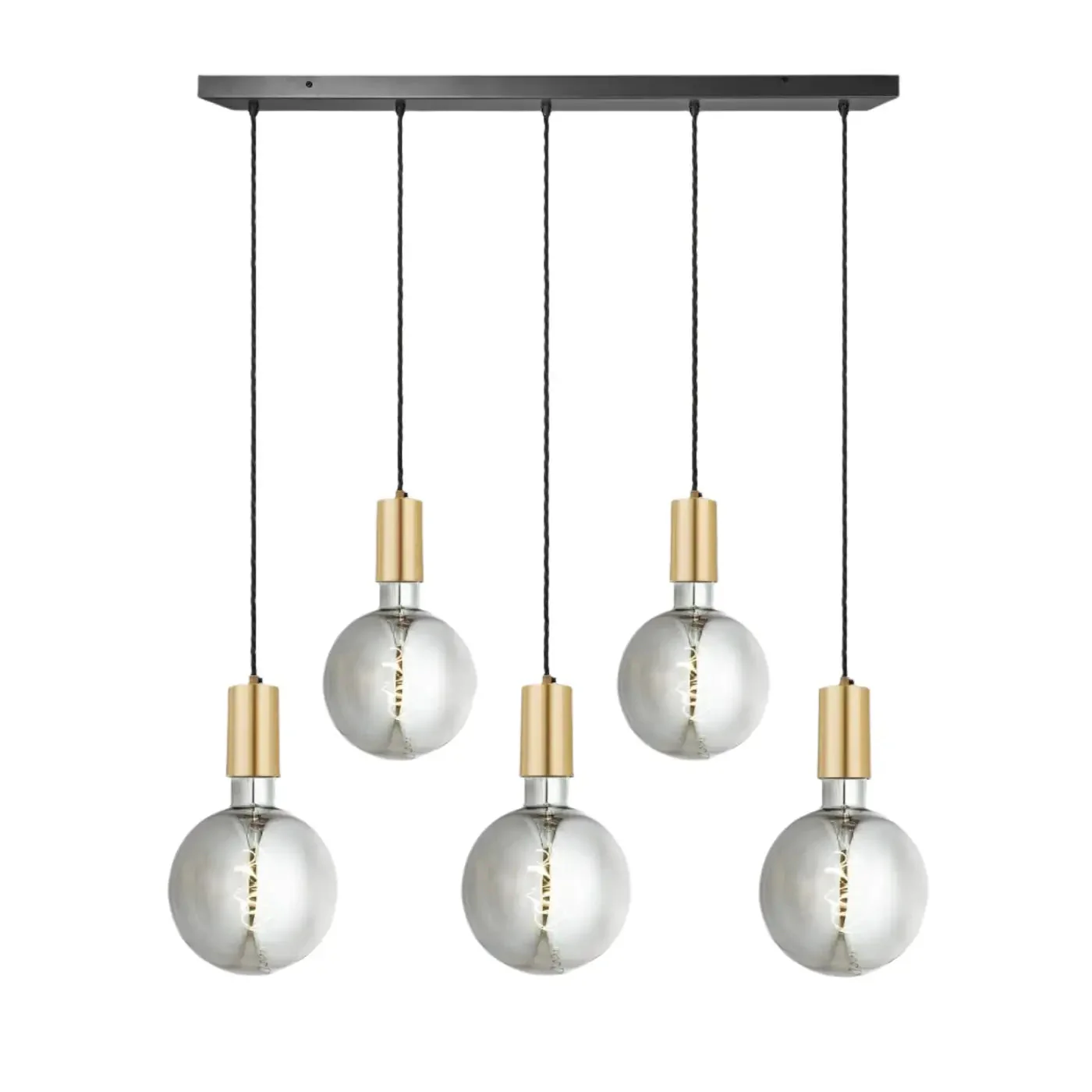 Sleek Large Edison Cluster Lights – Brass/ Pewter - Image 2