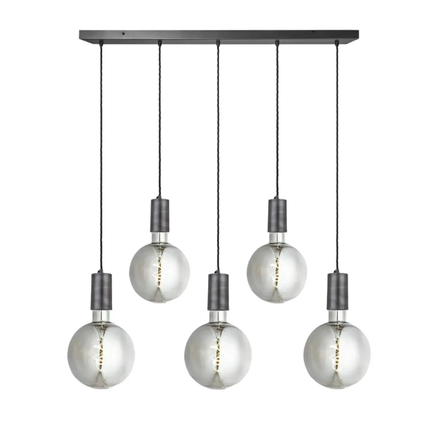 Sleek Large Edison Cluster Lights – Brass/ Pewter - Image 3