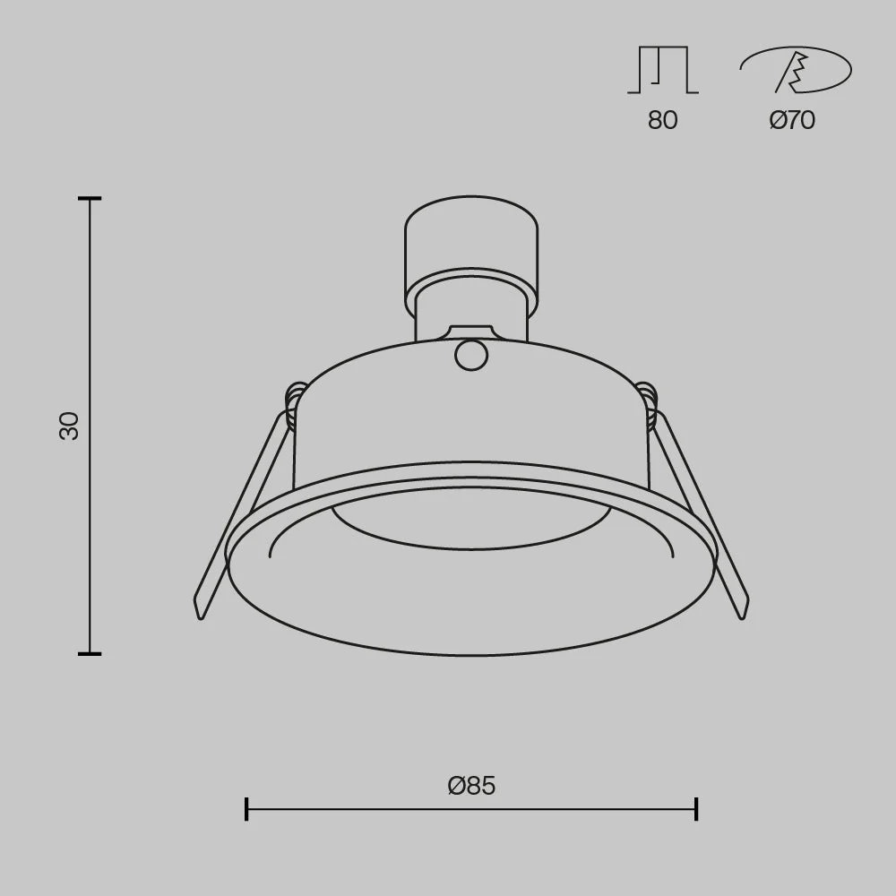 Slim Downlight - Gold/White/Silver/Black Finish - Image 3