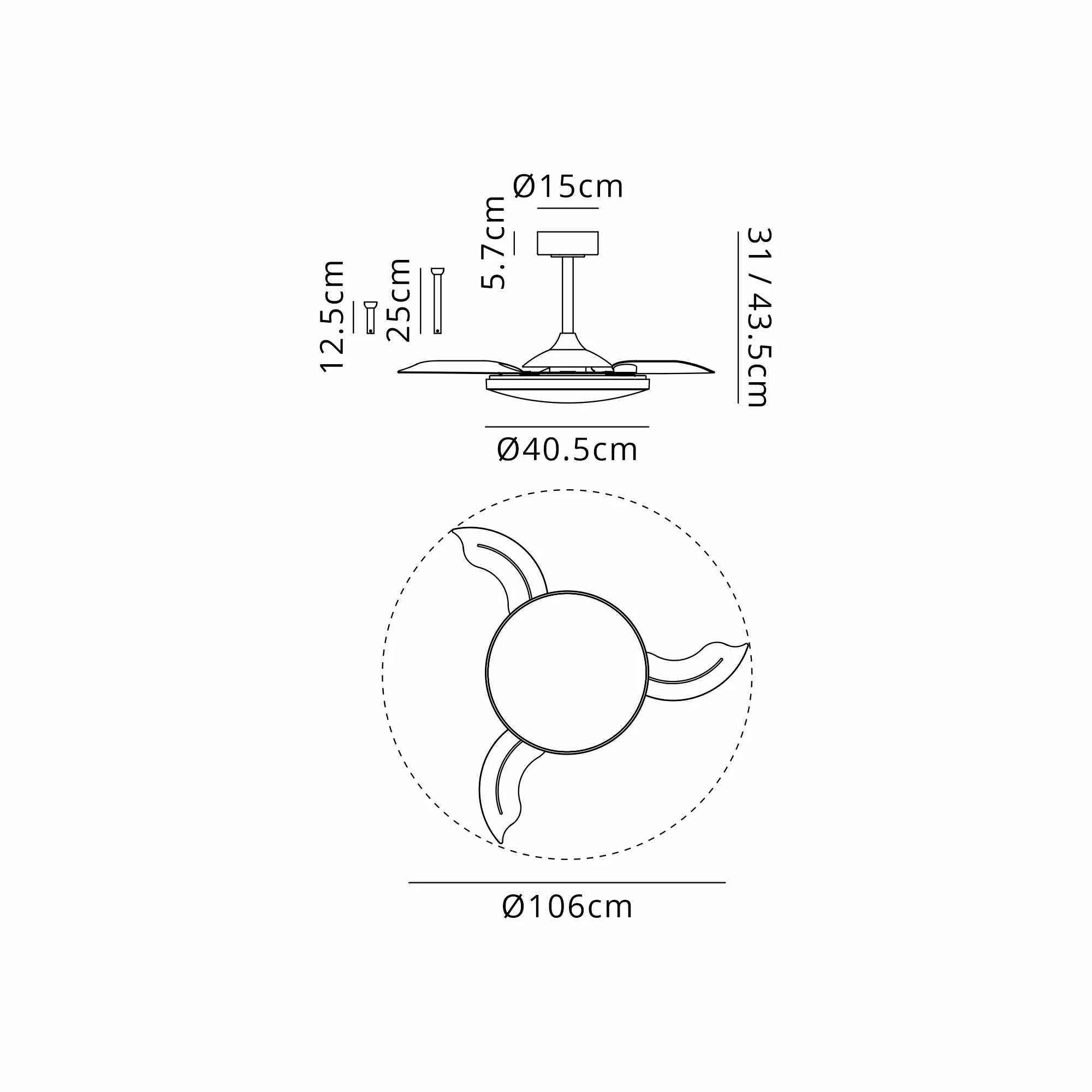Slim LED Light Fan w/ Remote Control - Various Colours - Image 8