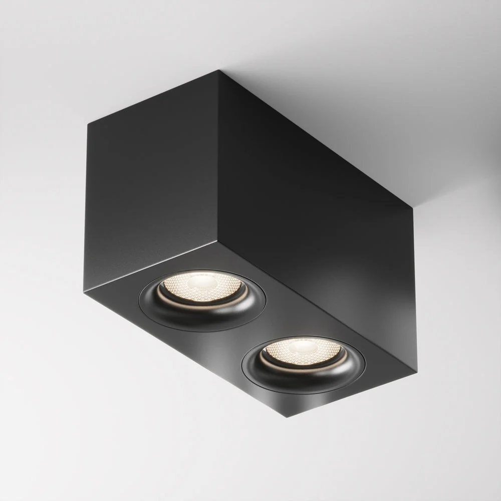 Slim Twin Flush Spotlight IP20 - Black/White - Image 3