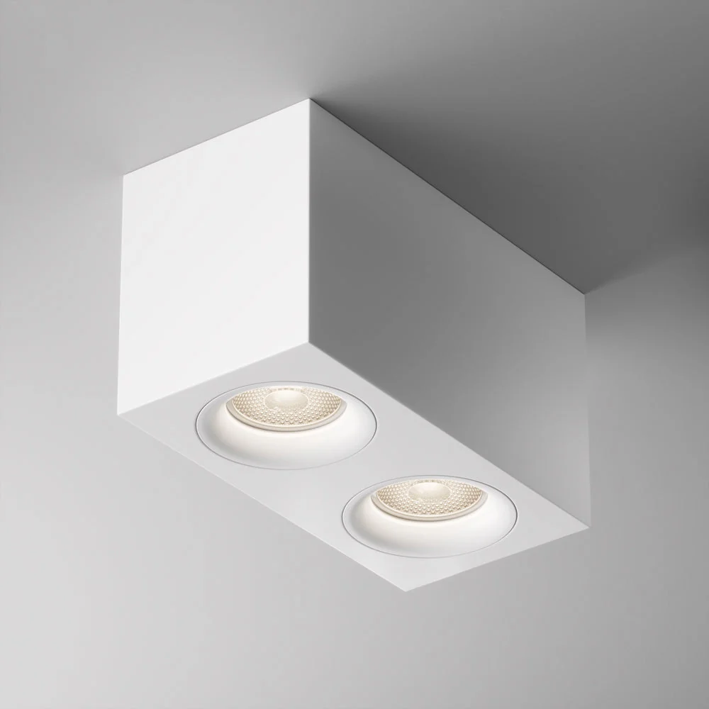 Slim Twin Flush Spotlight IP20 - Black/White - Image 4