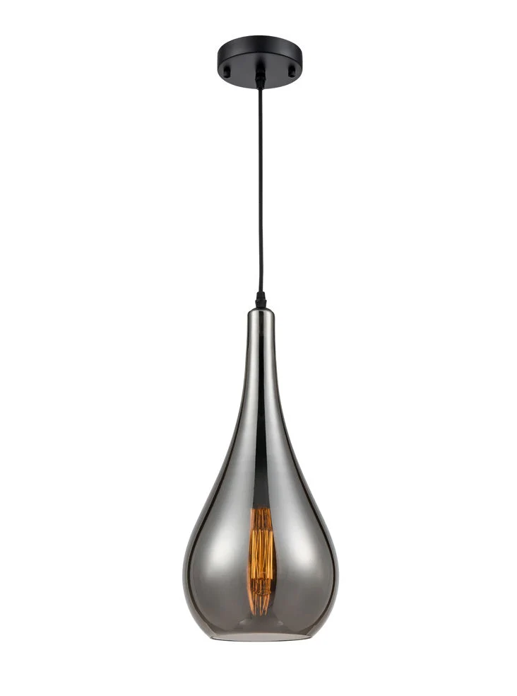 Snowdrop Pendant - Amber / Copper / Smoked Glass - Image 3