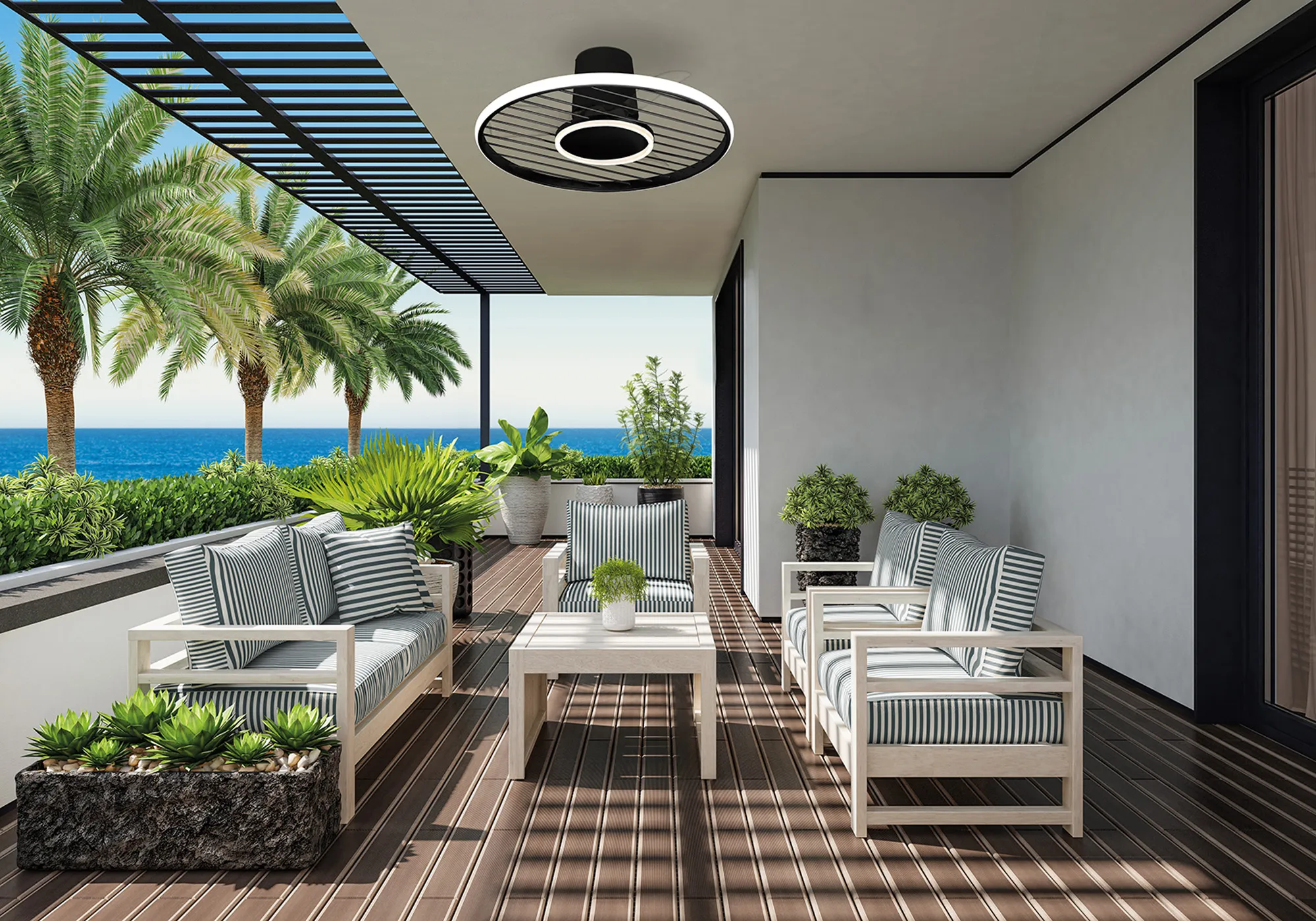 Soho LED Fan w/ App & Remote Control - Various Colours - Image 4