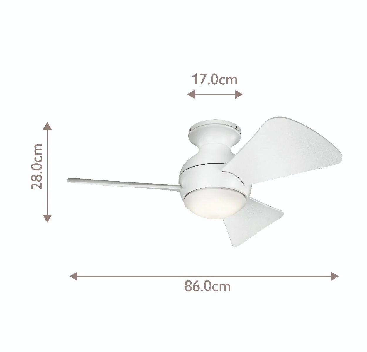 Sola - 34in / 86cm Fan - Brushed Nickel or Matte White - Image 11