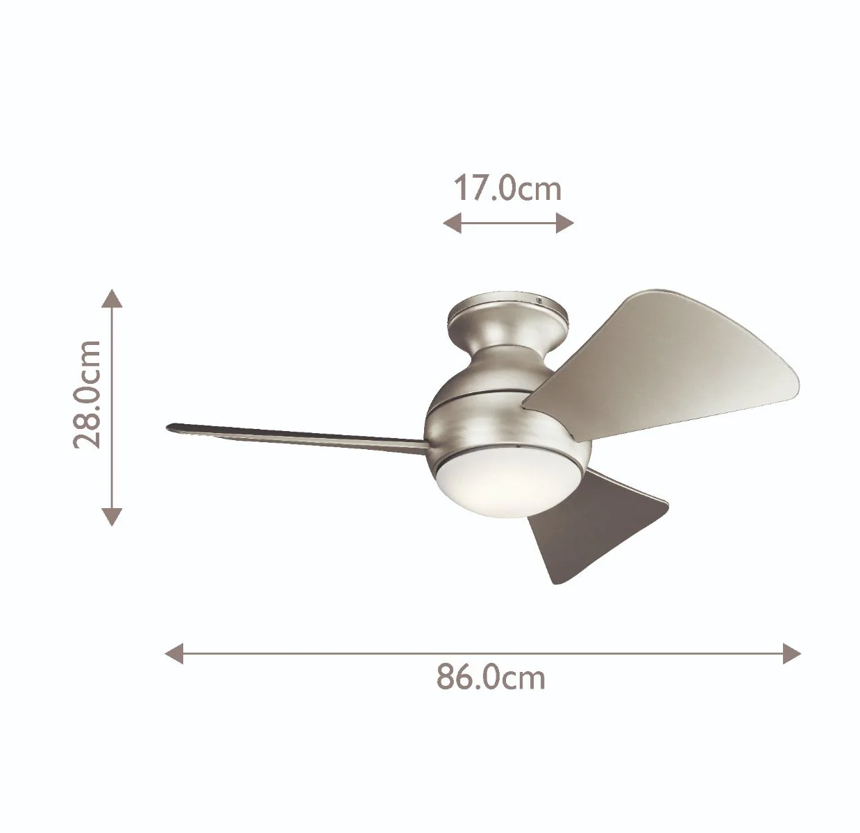 Sola - 34in / 86cm Fan - Brushed Nickel or Matte White - Image 12