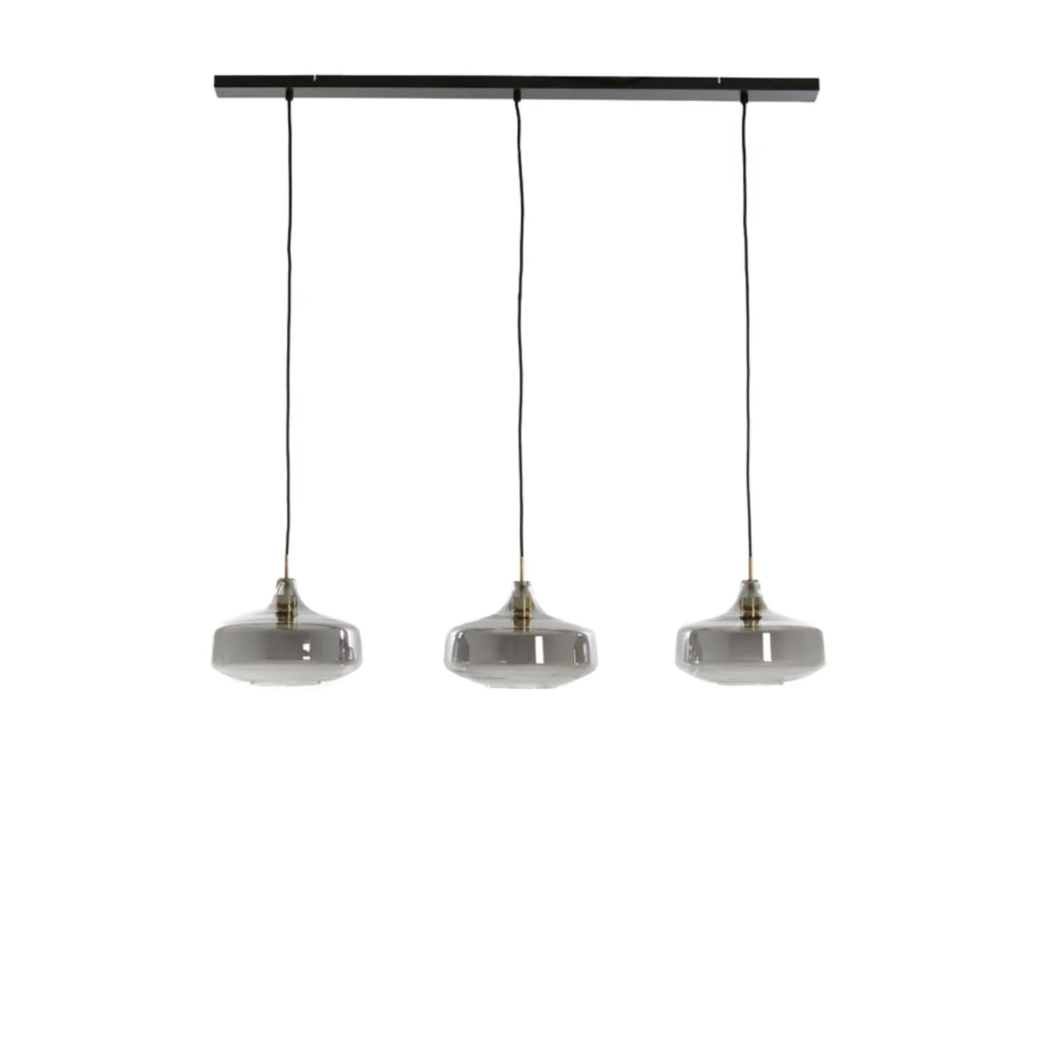 Solna 3Lt Island Pendant - Antique Bronze & Smoked Glass - Image 2