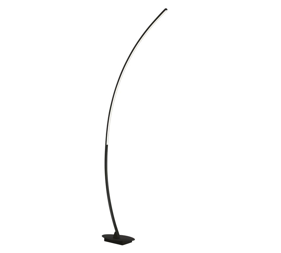 Solo Modern LED Floor Lamp - Aluminum/Black - Image 2