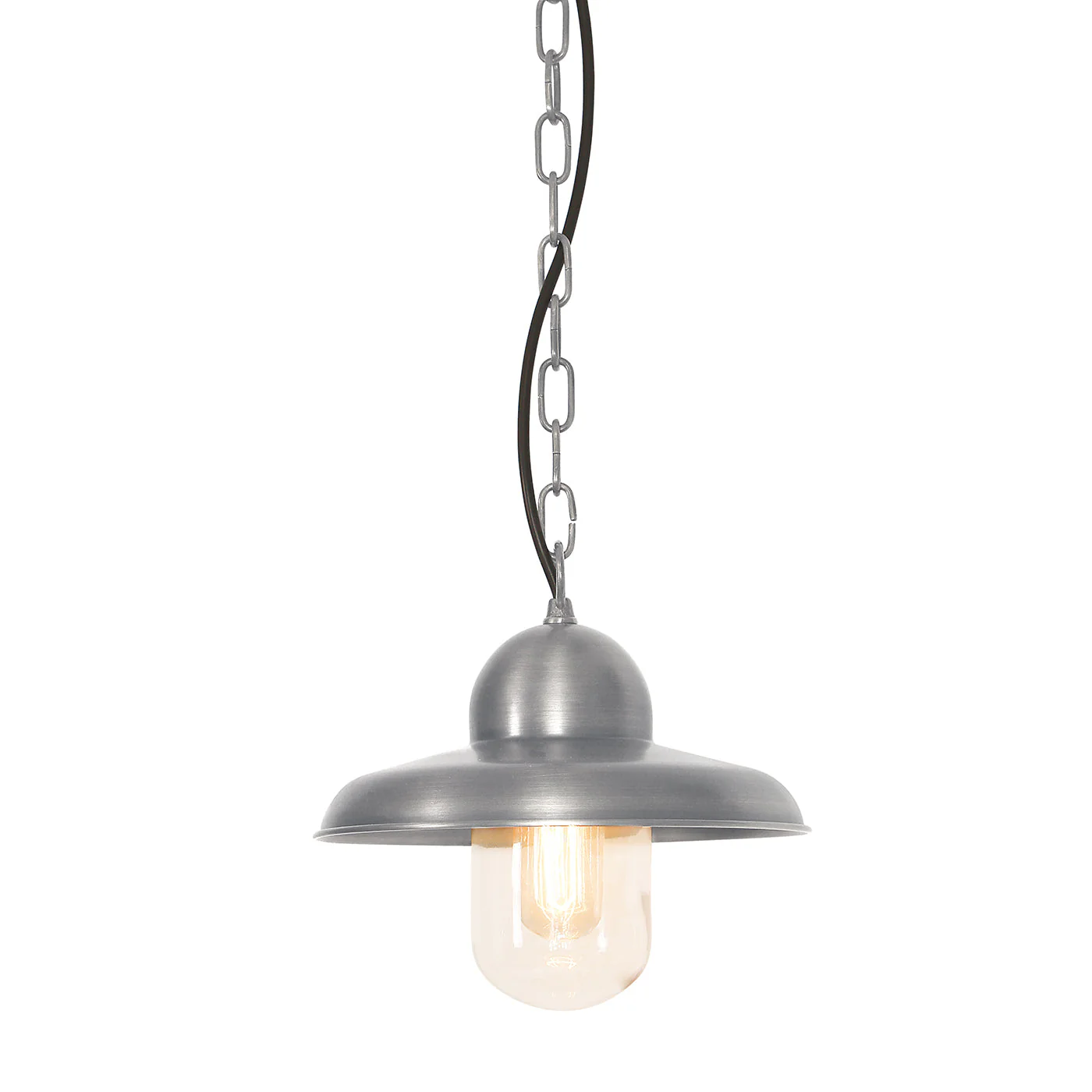 Somerton IP44 Lantern – Nickel/Verdigris Finish