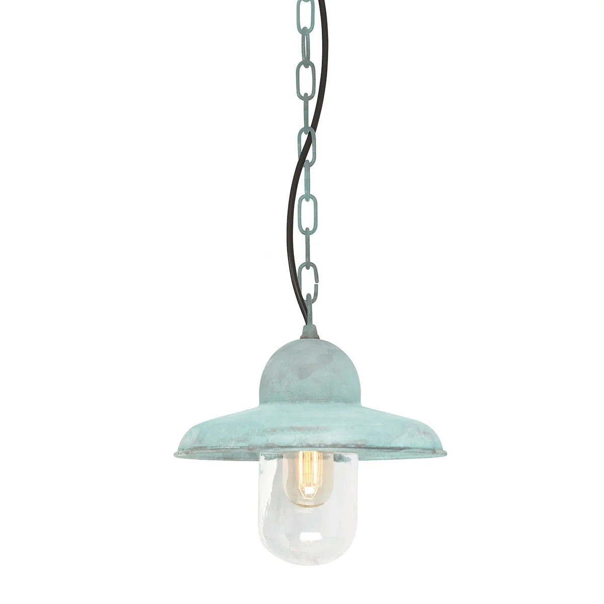 Somerton IP44 Lantern – Nickel/Verdigris Finish - Image 5