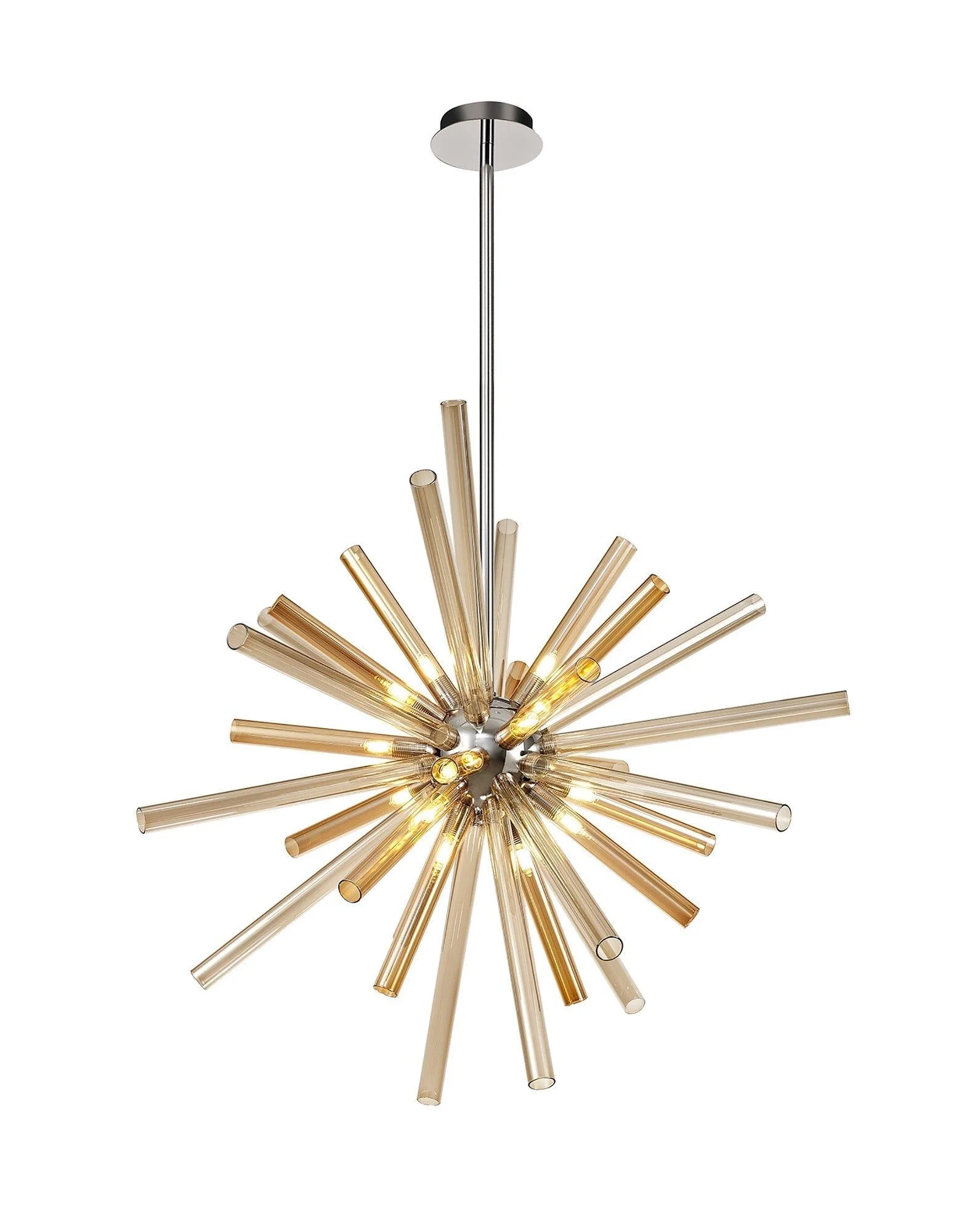 Sonta Pendant 16 Light G9, Amber & Champagne/Polished Chrome, Smoked & Frosted/Polished Chrome, Clear & Chrome/Polished Chrome - Image 9