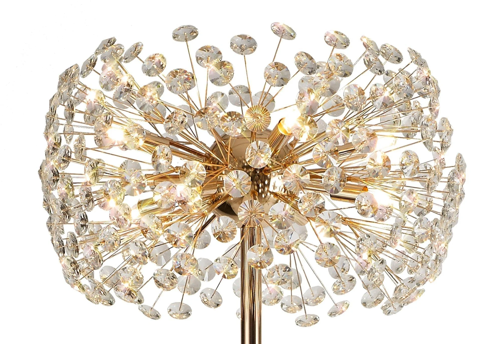 Bellagio Floor Lamp 8 Light G9 French Gold/Crystal, Chrome/Crystal - Image 3